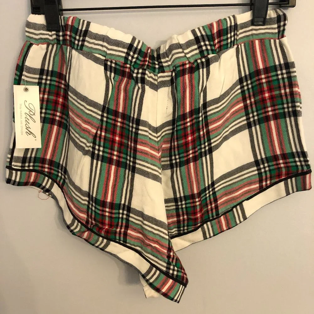 Plush Ultra Soft Plaid Woven Pajama Set